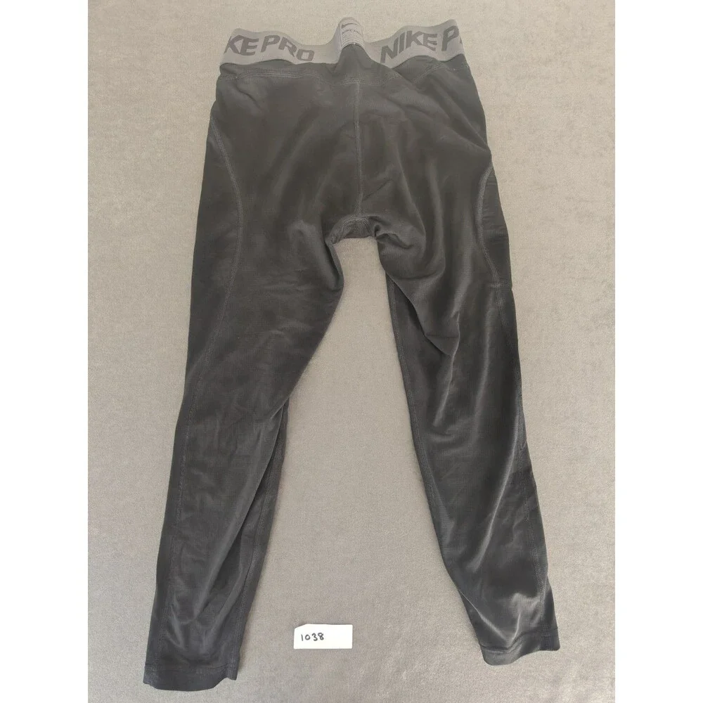 Nike Pro Dri-FIT Compression Leggings Men's M Black Athletic Pocket